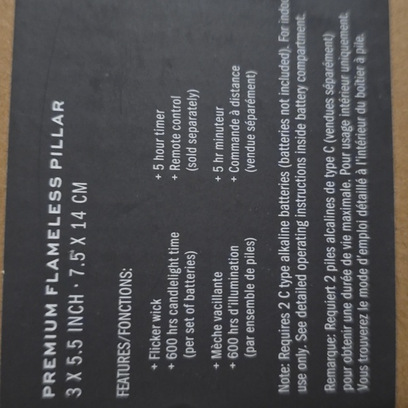 Premium Flickering Flameless Wax Pillar Candle, Retail Price, White & Ivory  - Picture 9 of 11